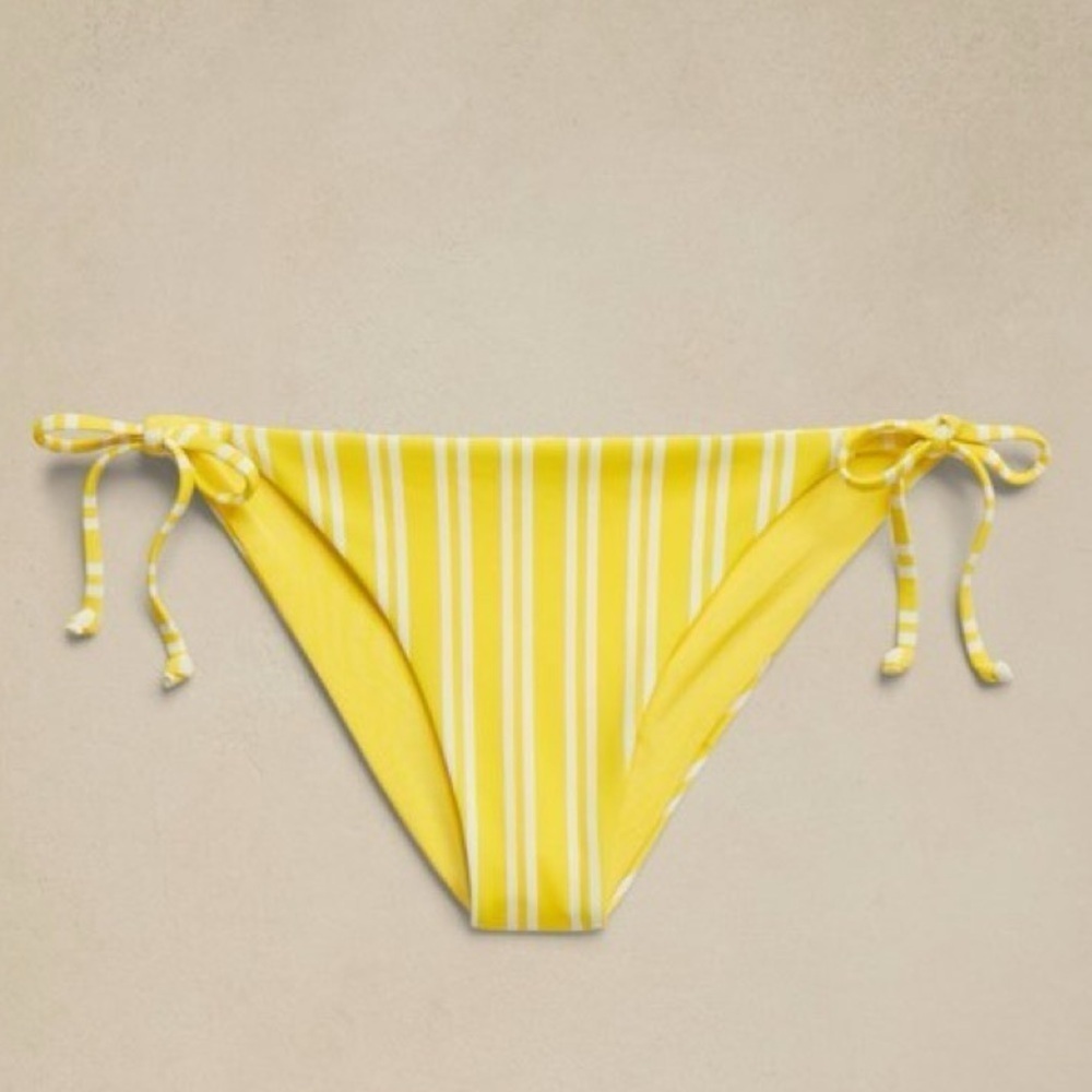 NWT! Onia x Banana Republic Yellow Stripe Kate Bikini Bottom - Multiple Sizes🏝️